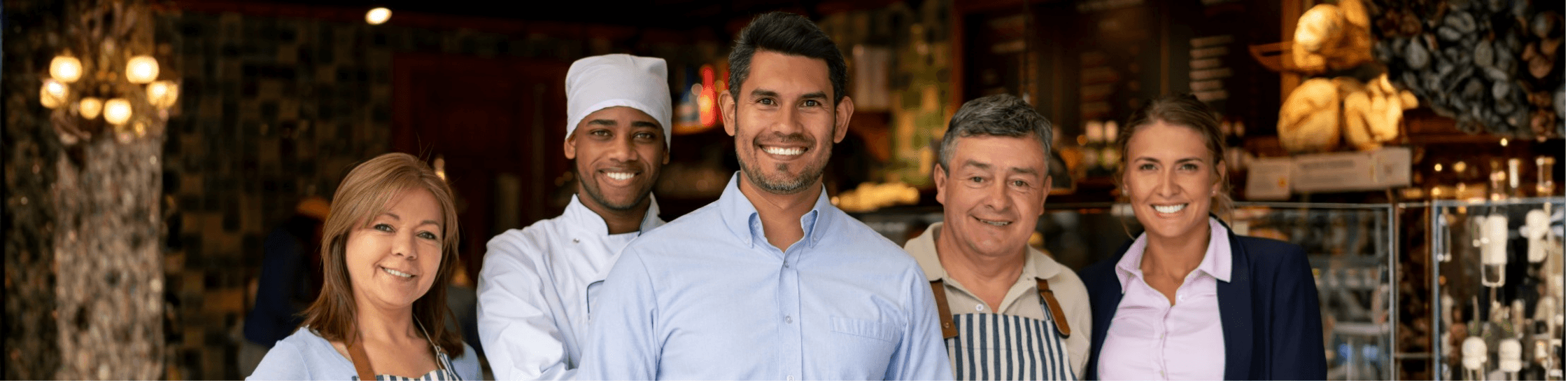 Local business owners standing together